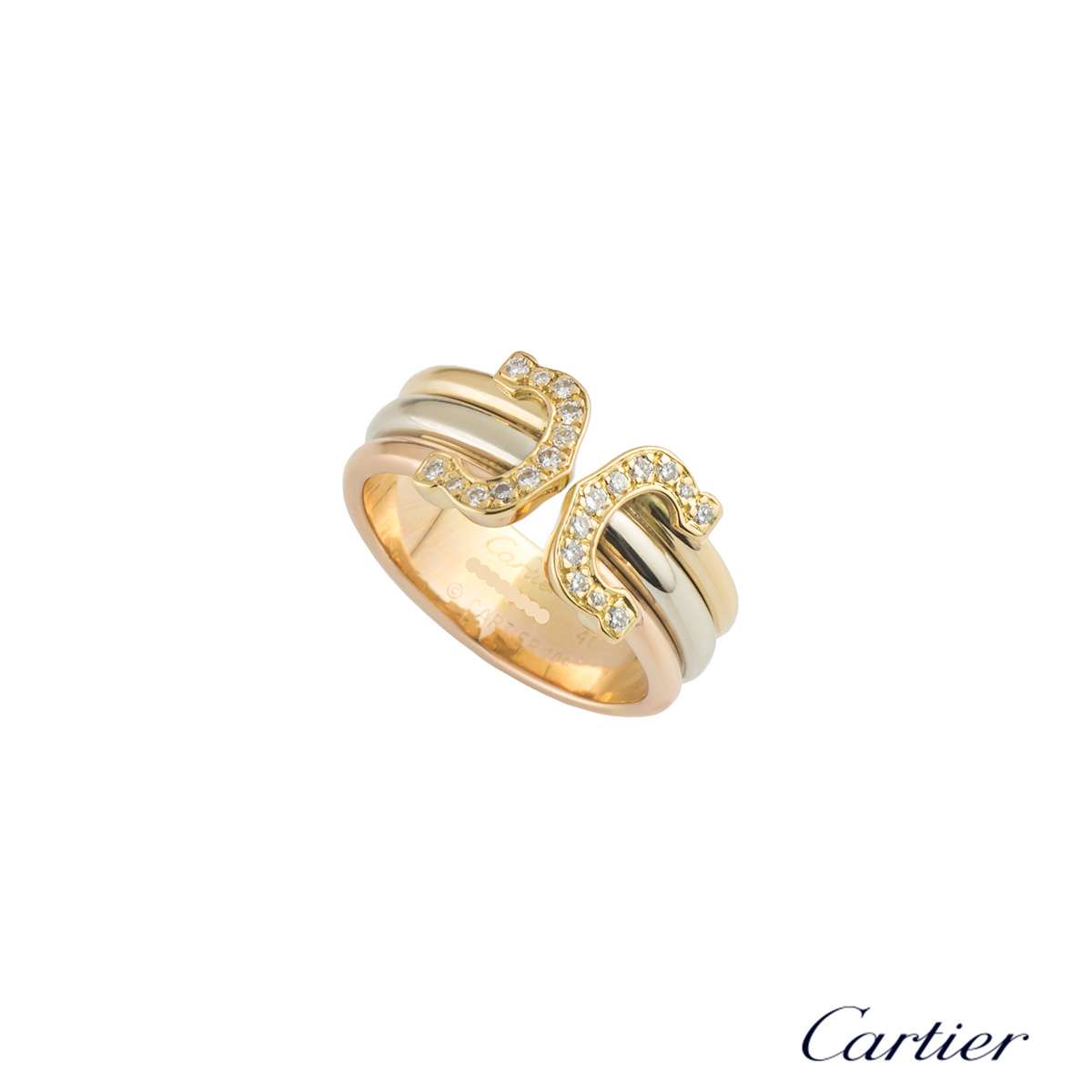 c de cartier logo ring